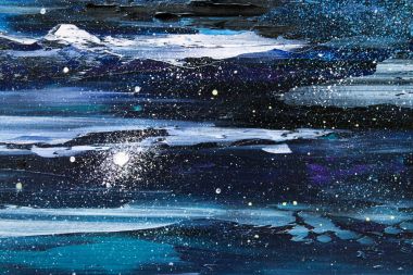 Yıldızlı gökyüzü gece yağ