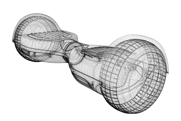 分離された電気 Gyroscooter — ストック写真