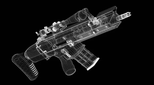 Automatyczny pistolet maszynowy — Zdjęcie stockowe