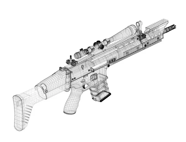 Automatyczny pistolet maszynowy — Zdjęcie stockowe