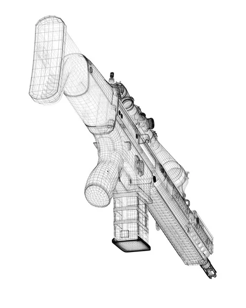 Automatyczny pistolet maszynowy — Zdjęcie stockowe