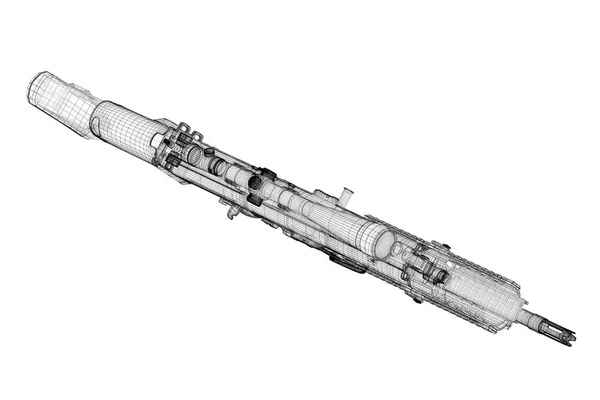 Automatyczny pistolet maszynowy — Zdjęcie stockowe