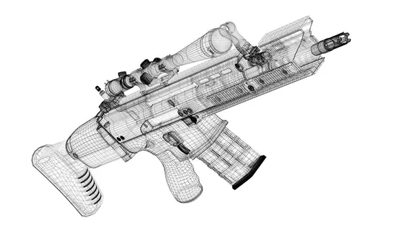 Machine gun automatisk — Stockfoto