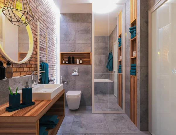 Diseño moderno de un cuarto de baño — Foto de Stock