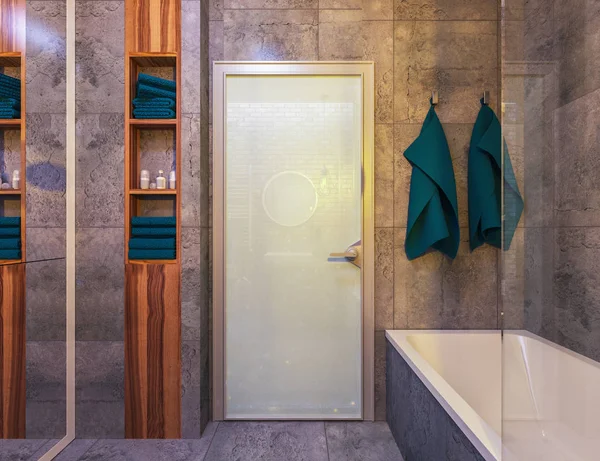 Diseño moderno de un cuarto de baño — Foto de Stock