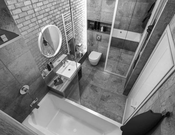 Design moderno di un bagno — Foto Stock