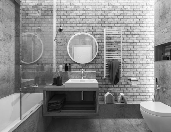 Diseño moderno de un cuarto de baño — Foto de Stock