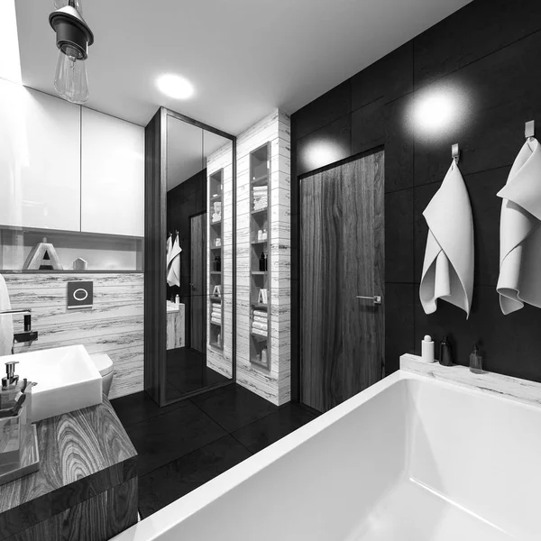 Modern tasarımlı banyo — Stok fotoğraf