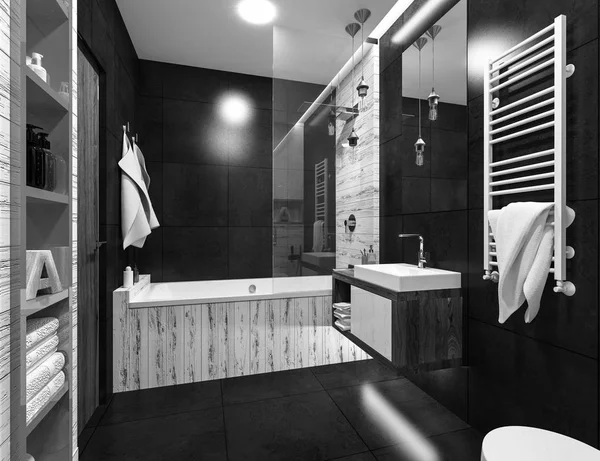 Design moderne d'une salle de bain — Photo