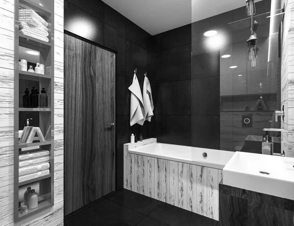 Design moderne d'une salle de bain — Photo