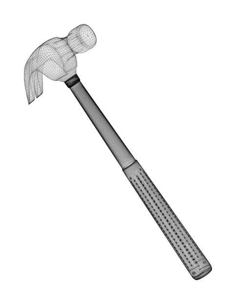 Hammer in Drahtkorpus — Stockfoto