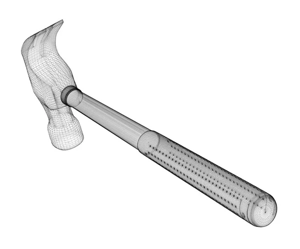 Hammer in Drahtkorpus — Stockfoto