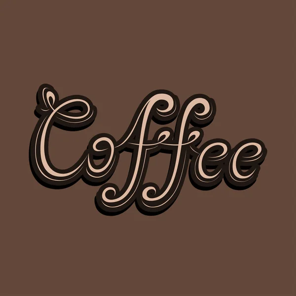 Palabra de café — Vector de stock