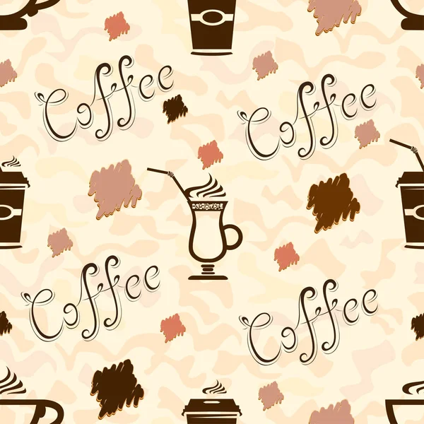 Copa de patrón de café — Vector de stock