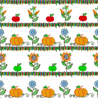 Neşeli illüstrasyon hasat