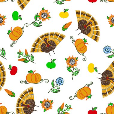 Neşeli illüstrasyon hasat