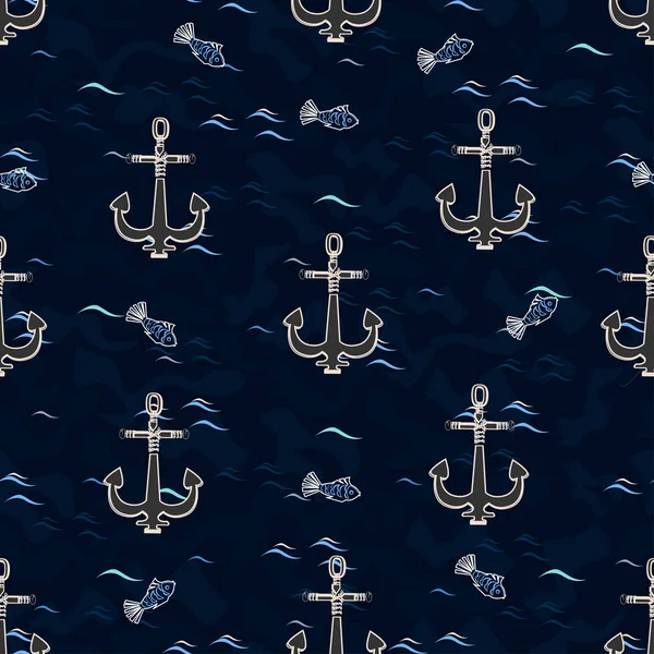 Modèle sans couture de mer — Image vectorielle