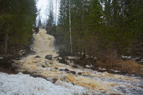 Şelale Kulismajoki nehrinde — Stok fotoğraf