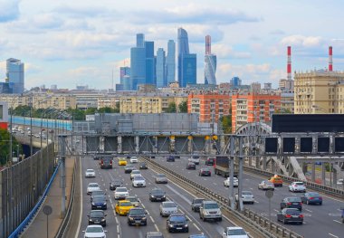 Moscow, Rusya Federasyonu - 24 Eylül 2016: üçüncü taşıma halkası.