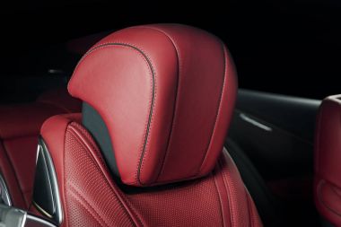 Modern lüks yarış araba kırmızı deri iç