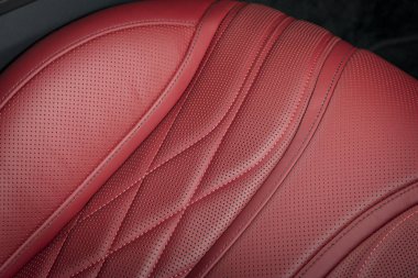 Modern lüks yarış araba kırmızı deri iç