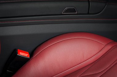 Modern lüks yarış araba kırmızı deri iç