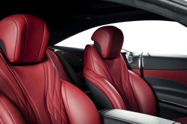 Modern lüks yarış araba kırmızı deri iç