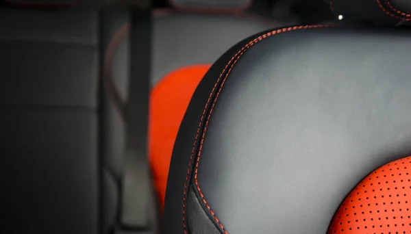 Parte de los detalles del asiento de coche de cuero —  Fotos de Stock