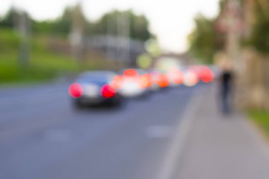 Bulanık şehir arkaplan fotoğrafı