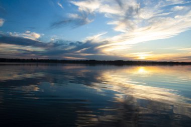 günbatımı gökyüzü arkaplanı.