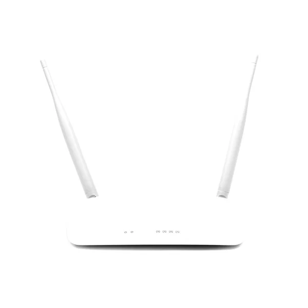 Roteador wi-fi branco isolado em fundo branco — Fotografia de Stock