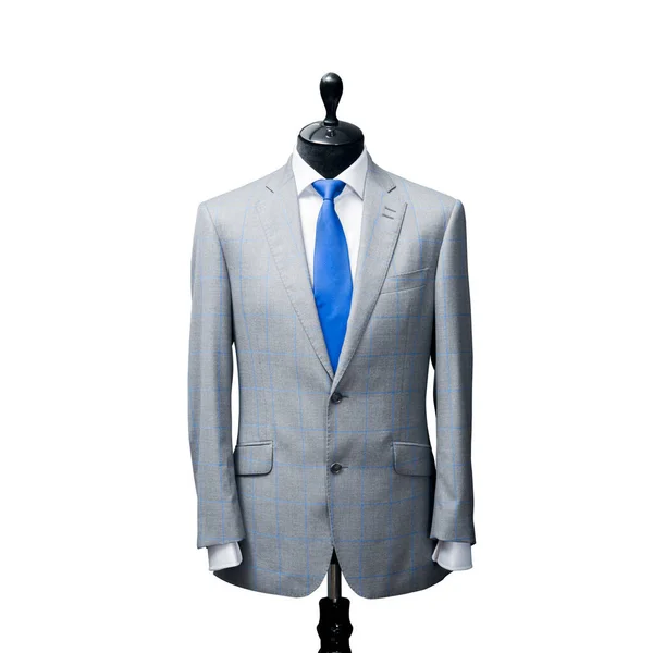 Stylish casual men's suit on a wooden mannequin — Stockfoto