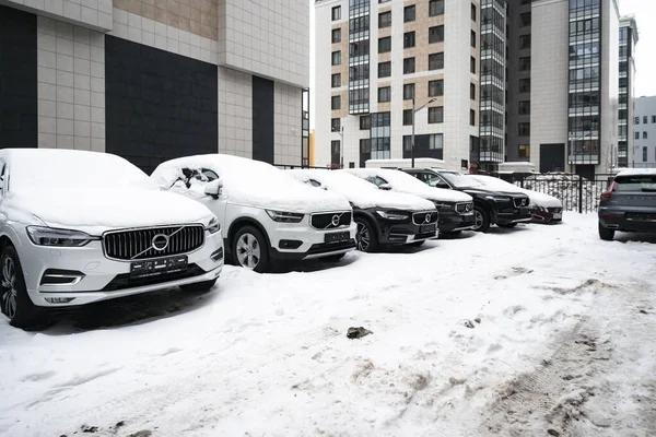 San Petersburgo Rusia Febrero 2019 Moderno Coche Sueco Lujo Volvo —  Fotos de Stock