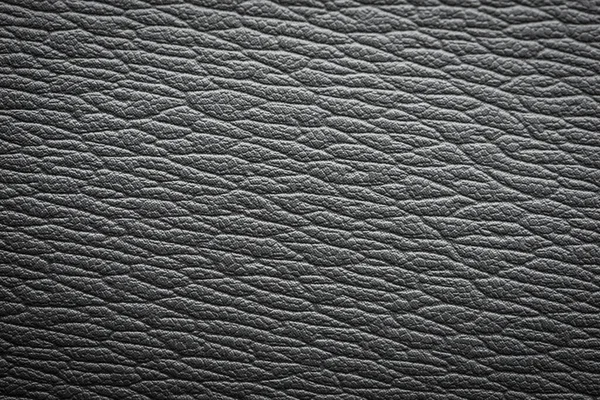 Texture Black Leather Car Upholstery Background Closeup Ultra Macro — Stock Photo, Image