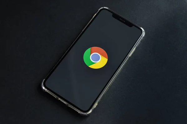Sankt Petersburg Rusia April 2020 Ikon Aplikasi Google Chrome Pada — Stok Foto