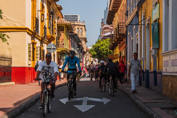Ciclova Kerékpárút Első Vasárnapja Évben Bogota Kolumbia 2020 Január — Stock Fotó