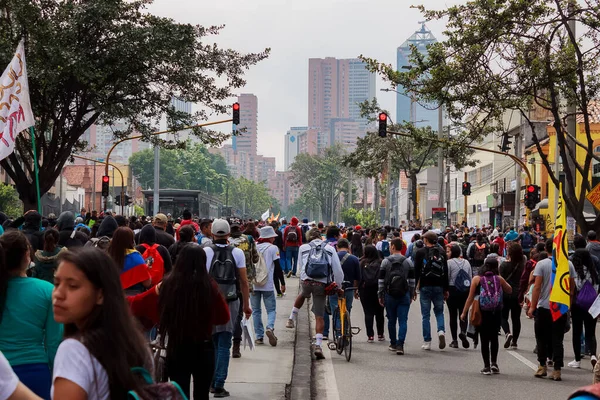 Nationale Staking Colombia Tegen Ivan Duque Bogota Colombia November 2019 — Stockfoto