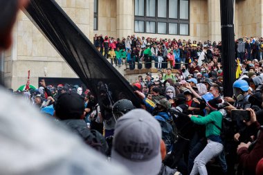 Kolombiya 'da Ulusal Grev Ivan Duque, Bogota Kolombiya' ya Karşı, 21 Kasım 2019