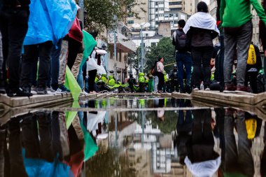 Kolombiya 'da Ulusal Grev Ivan Duque, Bogota Kolombiya' ya Karşı, 21 Kasım 2019