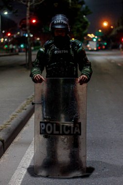 Kolombiya 'da 23 Kasım 2019' da Ivan Duque, Bogot Kolombiya 'ya karşı düzenlenen Meşale Gecesi.