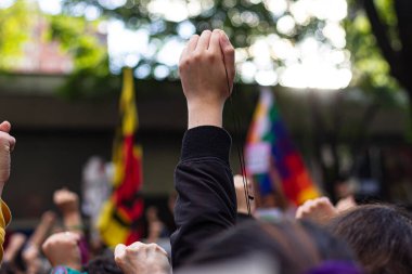 Protestoların altıncı günü, Ivan Duque hükümetinin reformlarına karşı ulusal grev, Dilan Cruz 'un 26 Kasım 2019' da çevik kuvvet polisi Bogota Kolombiya tarafından öldürülmesinin anısına
