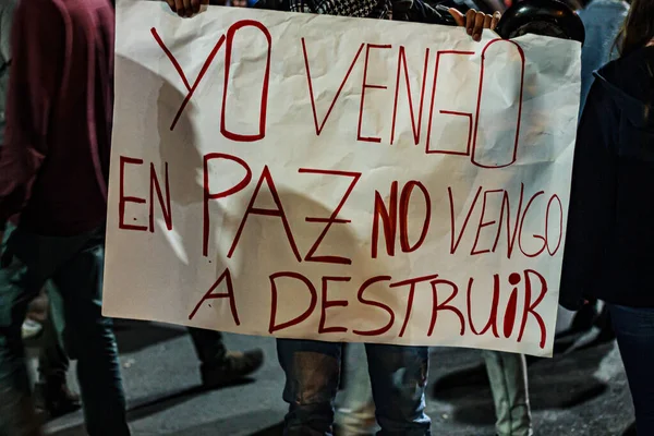 圣火之夜 哥伦比亚打击伊万 杜克的全国罢工 2019年11月23日 哥伦比亚波哥大 — 图库照片