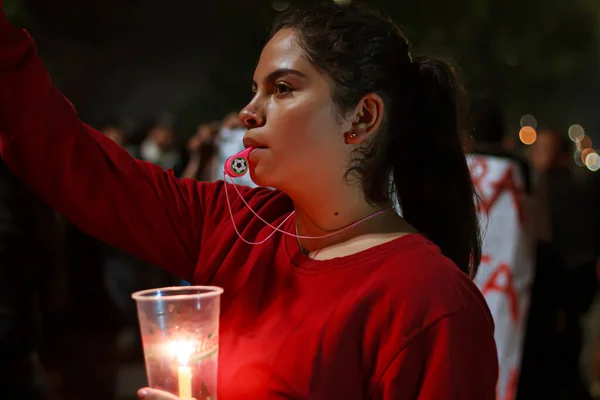 Torch Night National Strike Colombia Ivan Duque Bogot Colombia Листопада — стокове фото