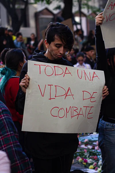 Tüntetések Hatodik Napja Nemzeti Sztrájk Ivan Duque Kormányának Reformja Ellen — Stock Fotó
