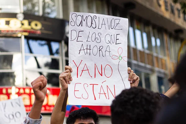 Sixth Day Protests National Strike Reforms Government Ivan Duque Honoring — Stock Photo, Image