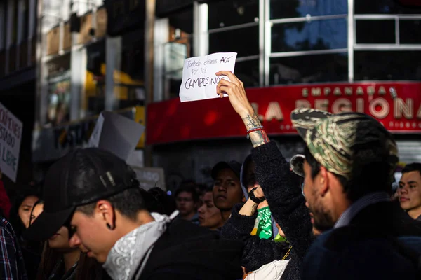 Sjätte Dagen Protester Nationell Strejk Mot Reformerna Regeringen Ivan Duque — Stockfoto