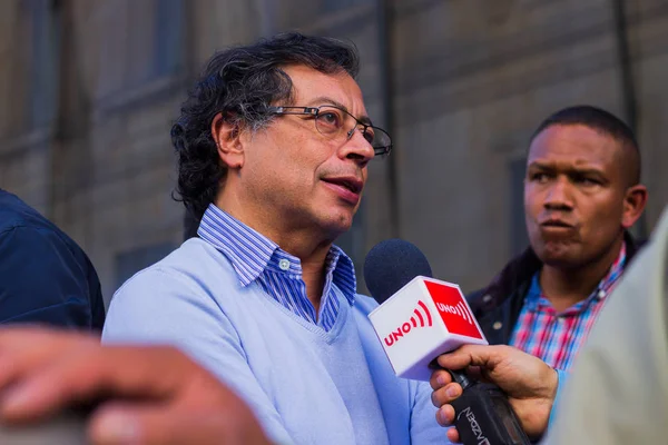 Gustavo Petro Ancien Candidat Présidence Principal Sénateur Opposition Parlement Colombien — Photo