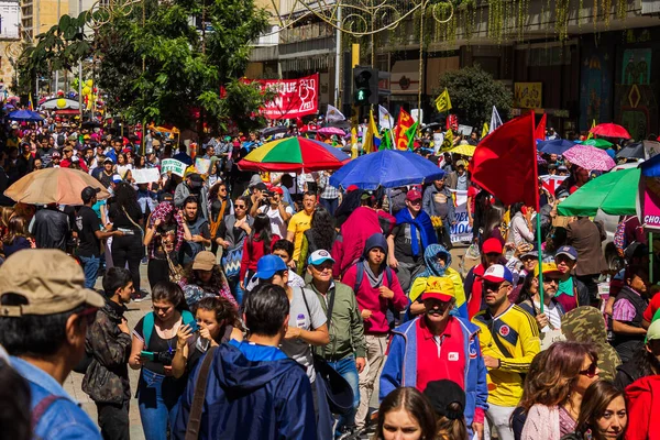 Huelga Colombia Contra Trabajo Pensiones Reformas Económicas Otro Tipo Del — Foto de Stock