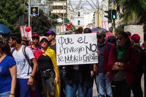 Huelga Colombia Contra Trabajo Pensiones Reformas Económicas Otro Tipo Del —  Fotos de Stock