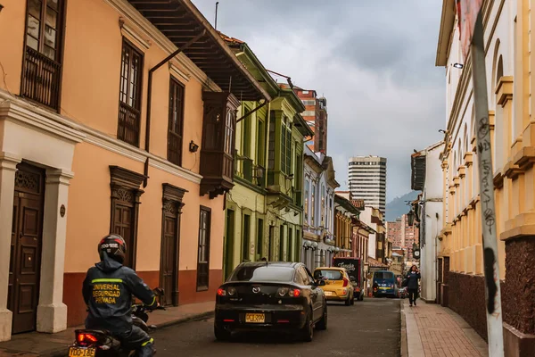 Candelaria Historic Center Bogota Cloudy Day Streets Colonial Era City — Stock Photo, Image